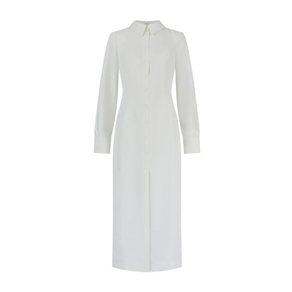 Long Sleeve Collar Maxi Dress