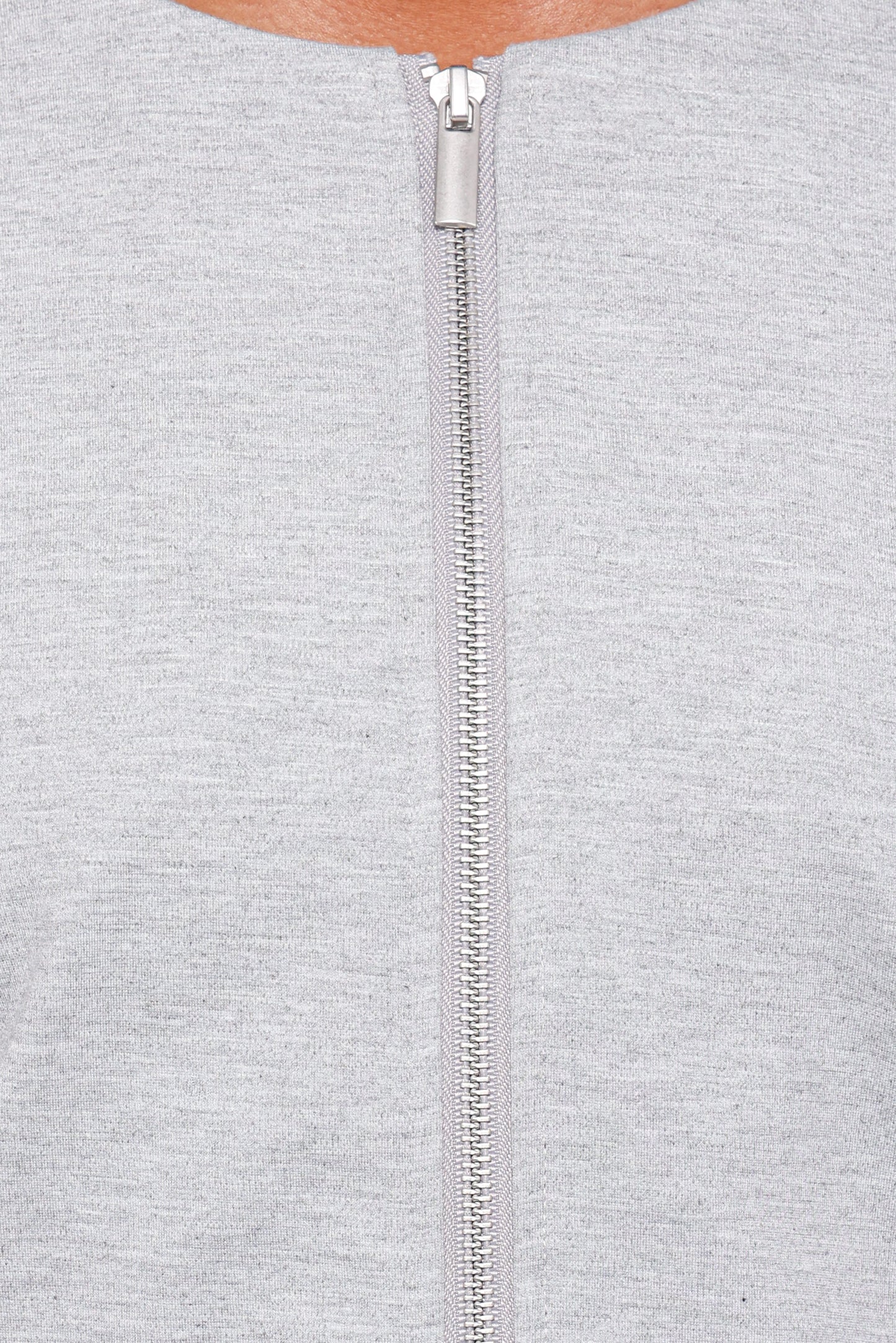 Cinzia Cropped Ponte Jacket - Heather Grey