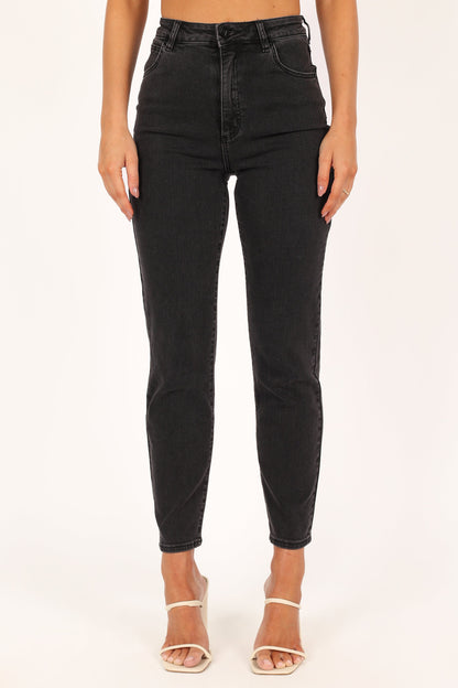 Abrand 94 High Slim Jeans - 90210 Washed Black