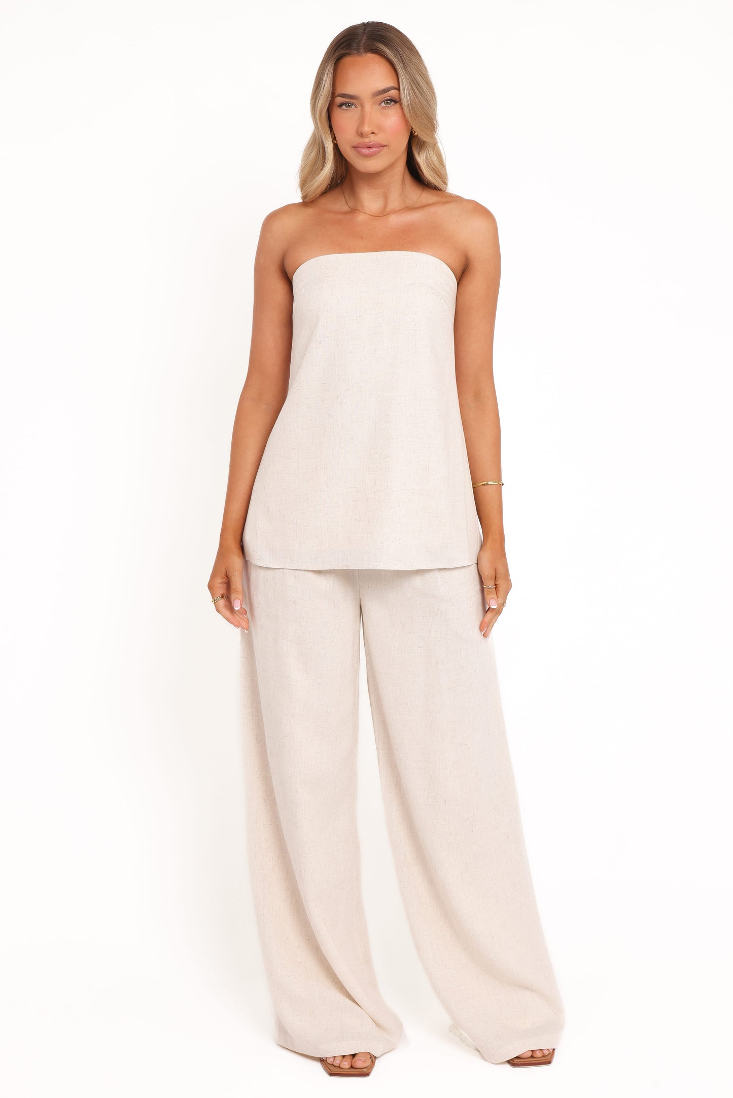 Arles Wide Leg Pants - Oatmeal