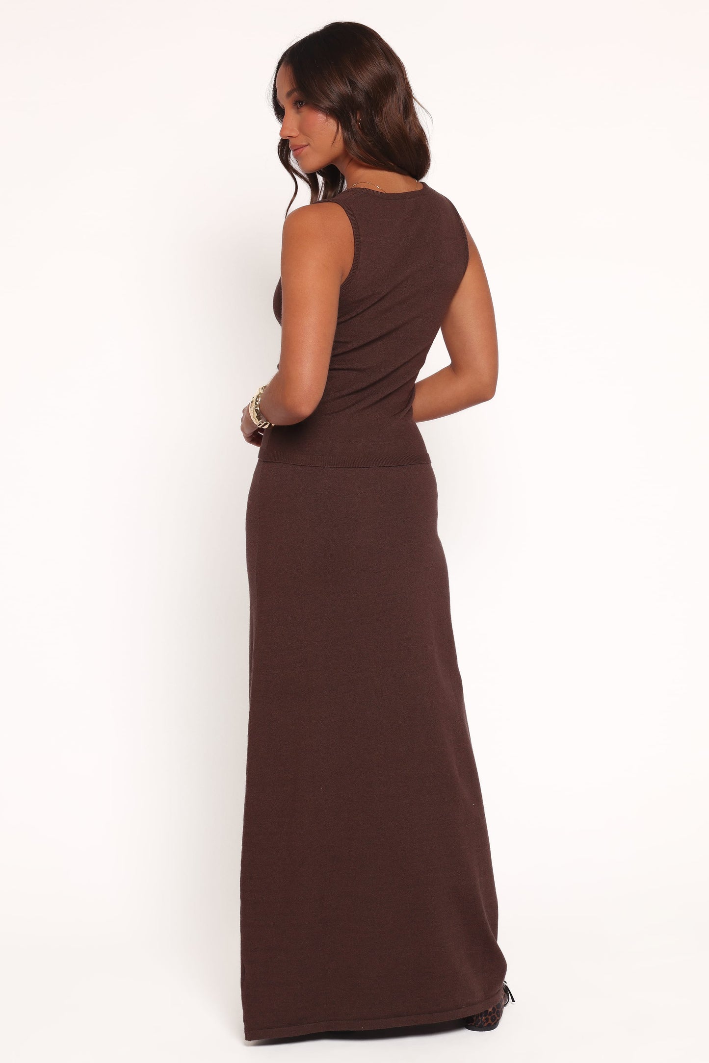 Beatrice Knitted Skirt - Chocolate