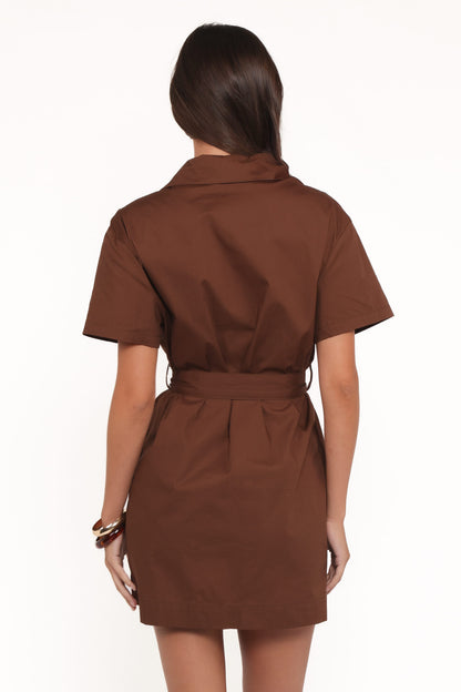 Arlene Mini Dress - Chocolate