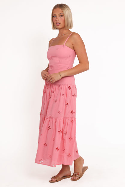 Botanique Midi Dress - Rose Broderie