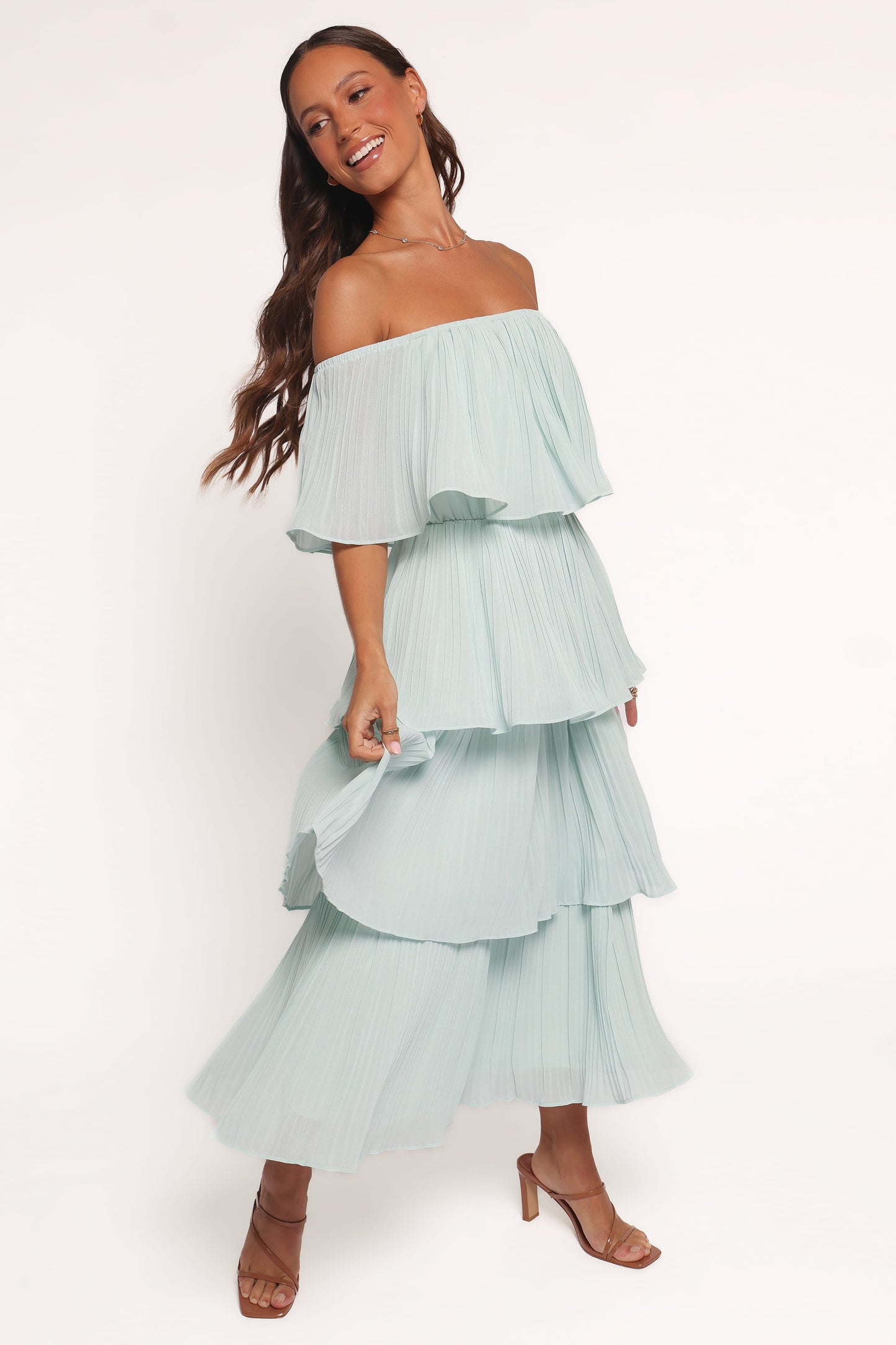 Caecilia Strapless Maxi Dress - Mint