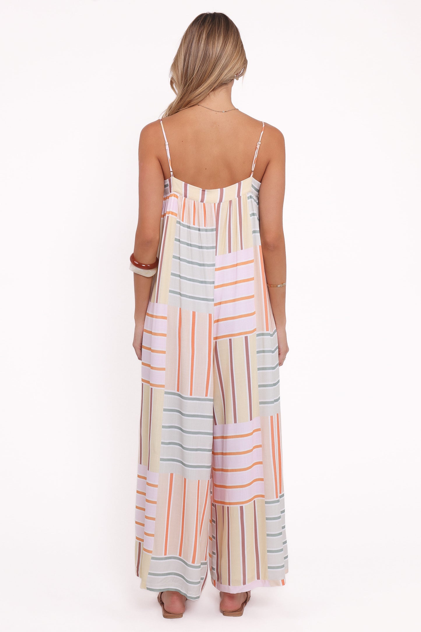 Abegail Flowy Jumpsuit- Multi Stripe