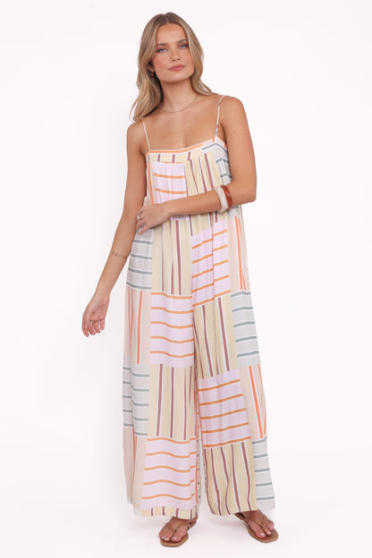 Abegail Flowy Jumpsuit- Multi Stripe