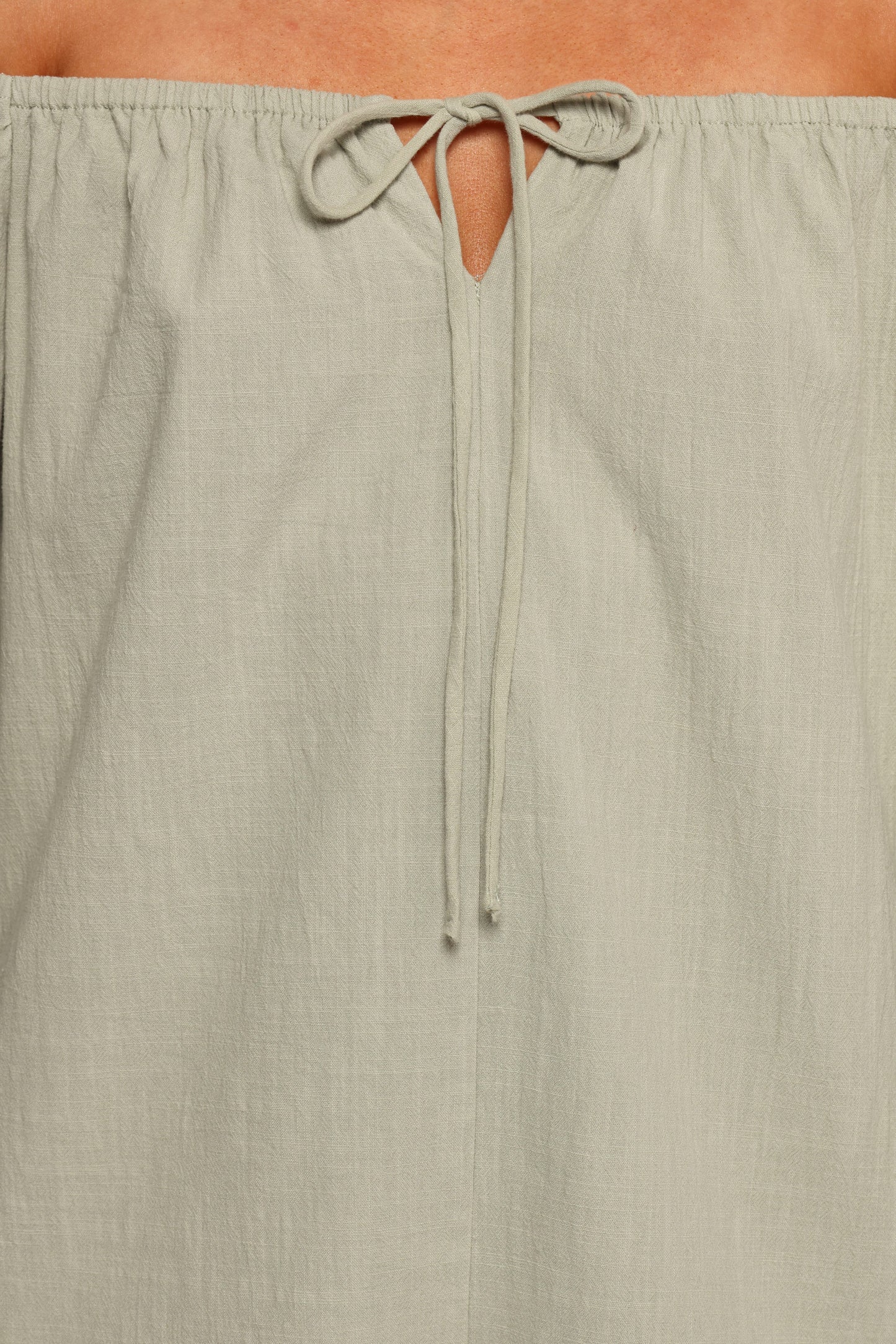Anette Long Sleeve Playsuit - Sage
