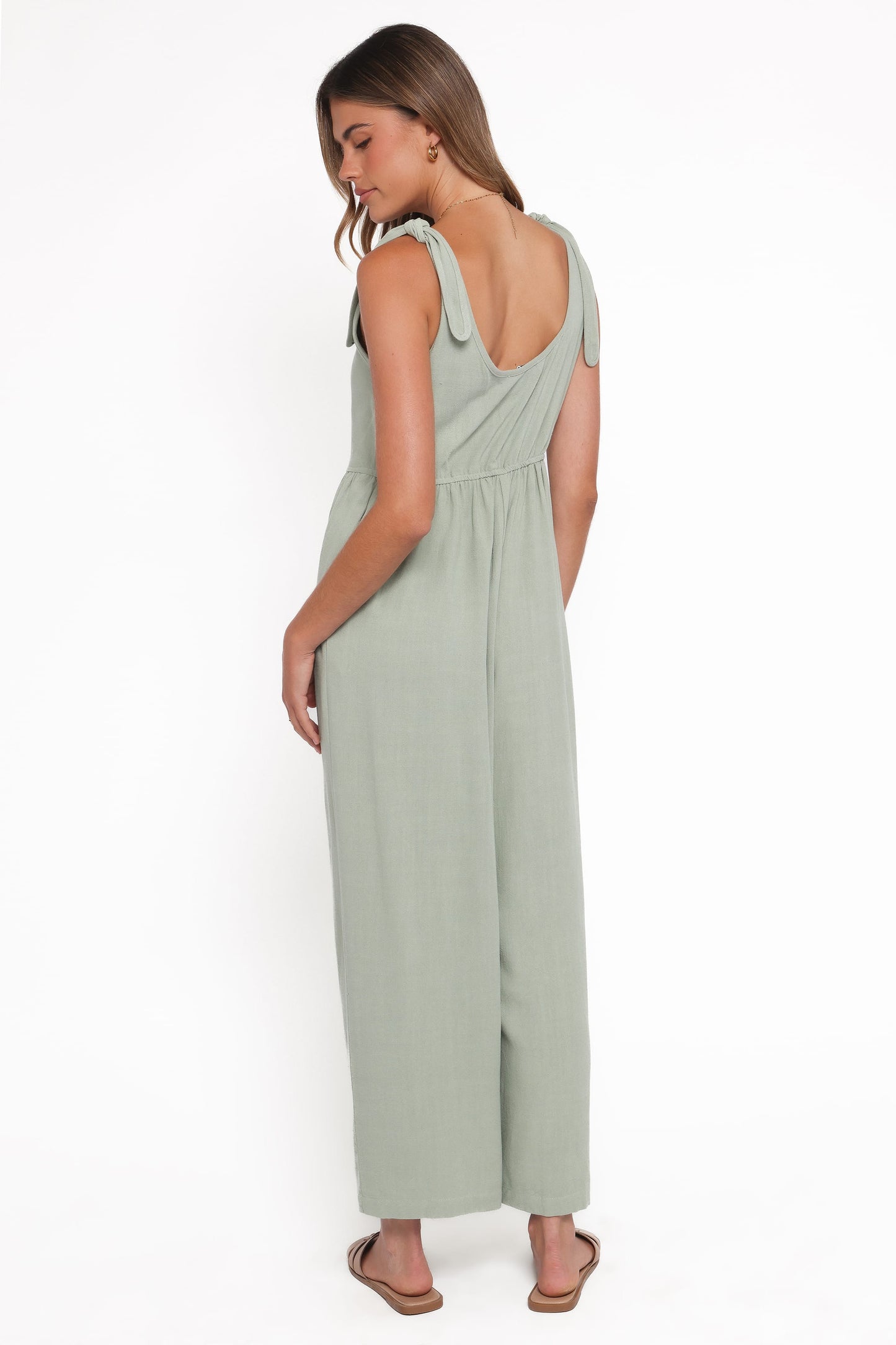 Ayla Linen Jumpsuit - Sage