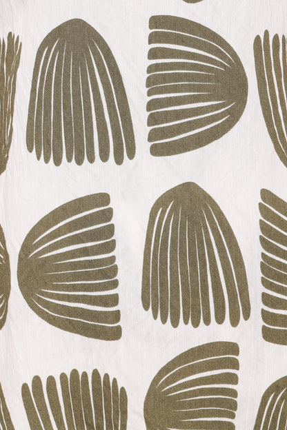 Brianna Pant Set - Green Palm Print
