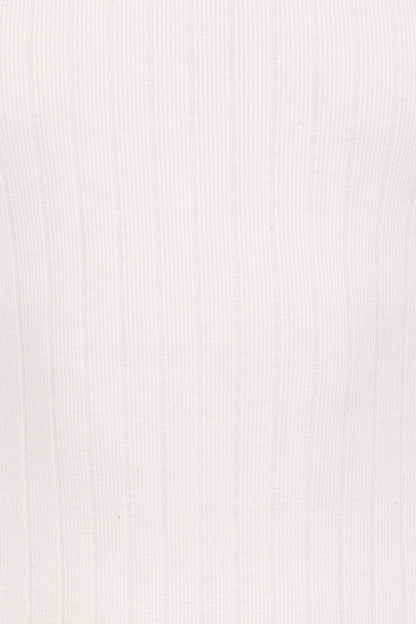 Andromeda Ribbed Knit Top - Ivory
