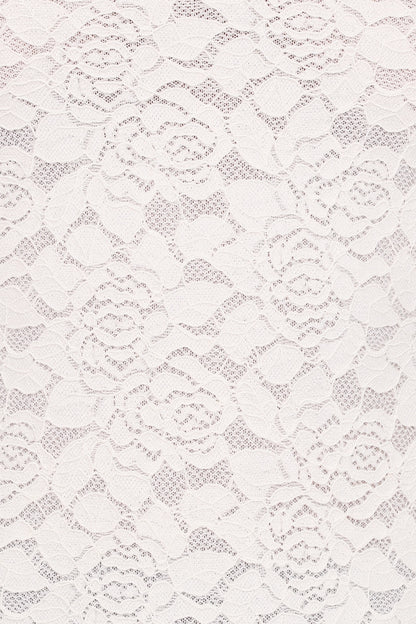 Beatriz Lace High Neck Top - Ivory