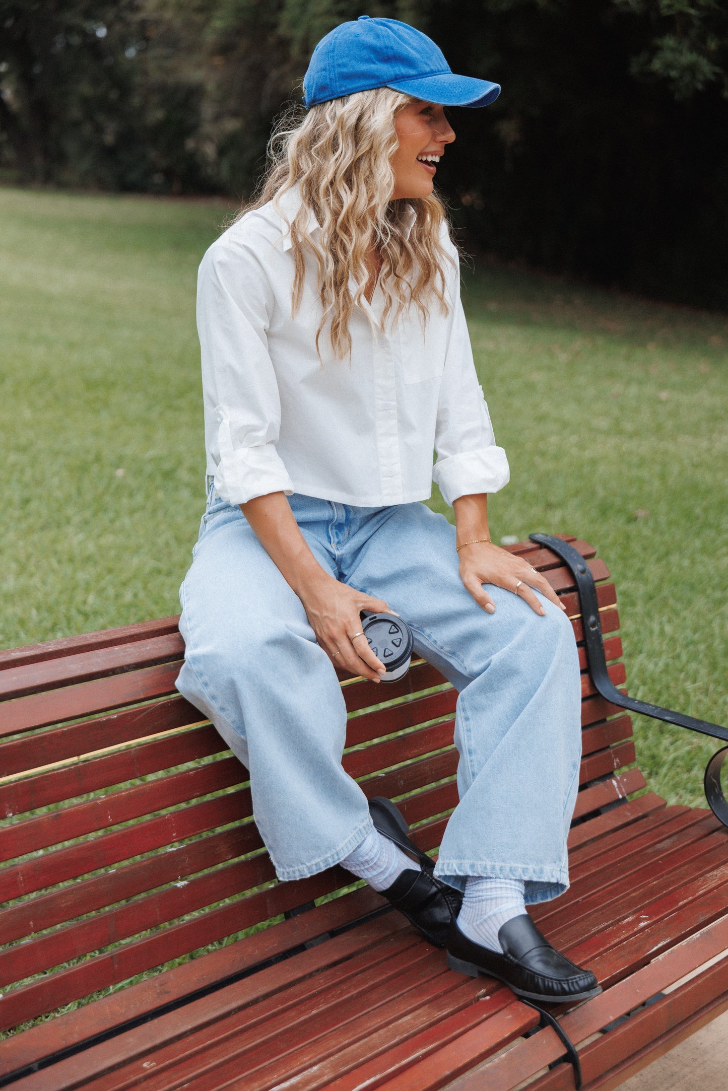 Bronagh Cropped Button Up Shirt - White