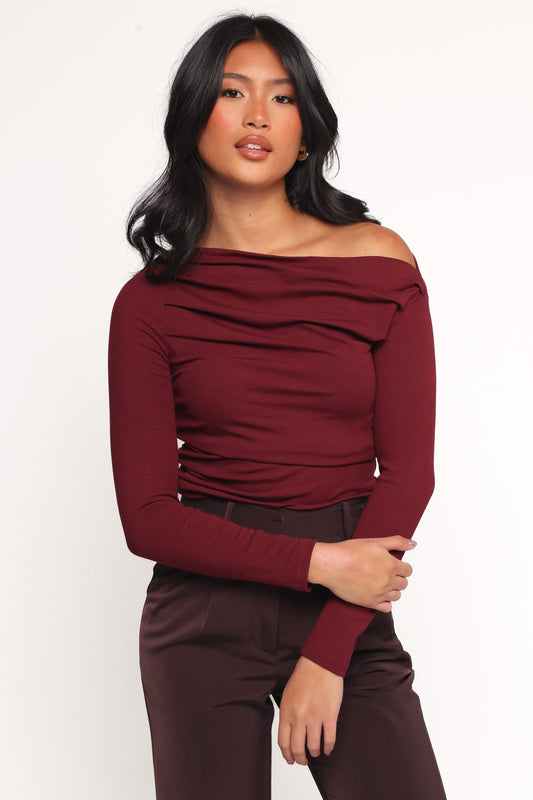 Cer Knit Top - Cherry Chocolate